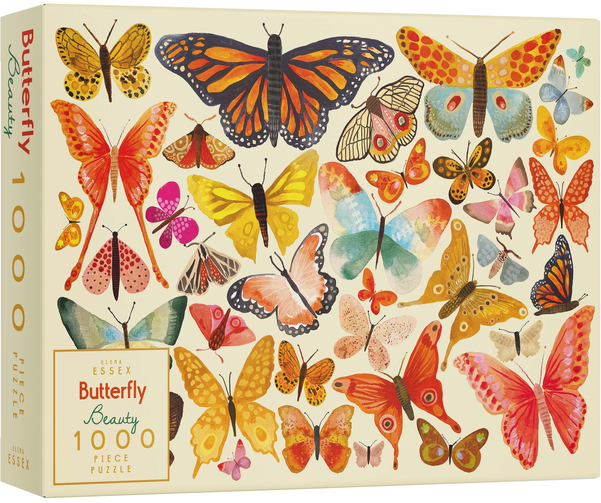 Elena Essex 1000 piece jigsaw puzzles for adults - Butterfly Beauty, jigsaw puzzle, jigsaw puzzles for adults 1000, colourful butterflies wildlife nature puzzle, jigsaws size 50x70cm