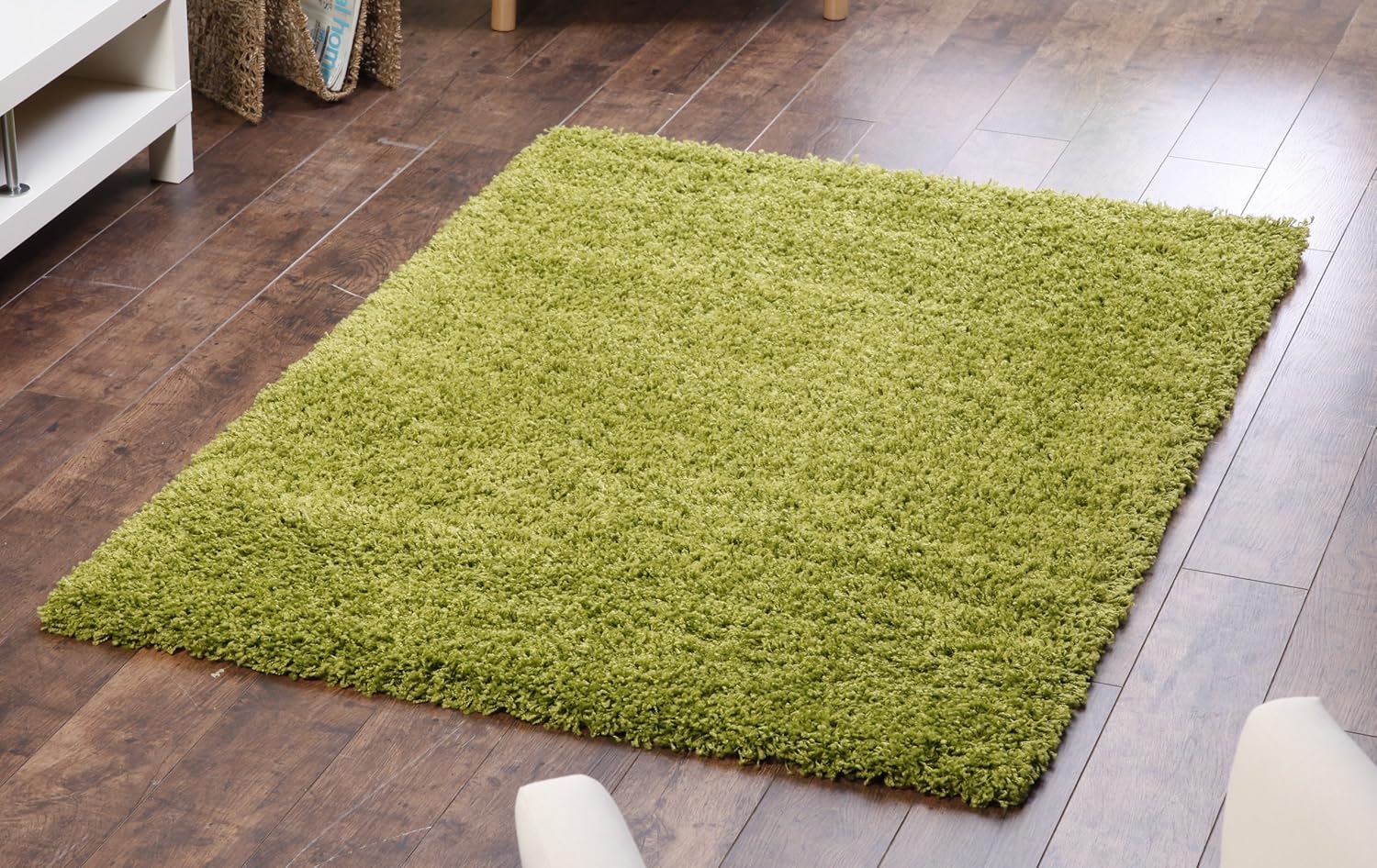 Lime Green Shaggy, Non Shedding rug. 80x150cm. Amazon.co.uk Kitchen