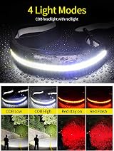 DARKBEAM USB Rechargeable Head Torch LED Headlamp 230° COB Floodlight Clip view 3
