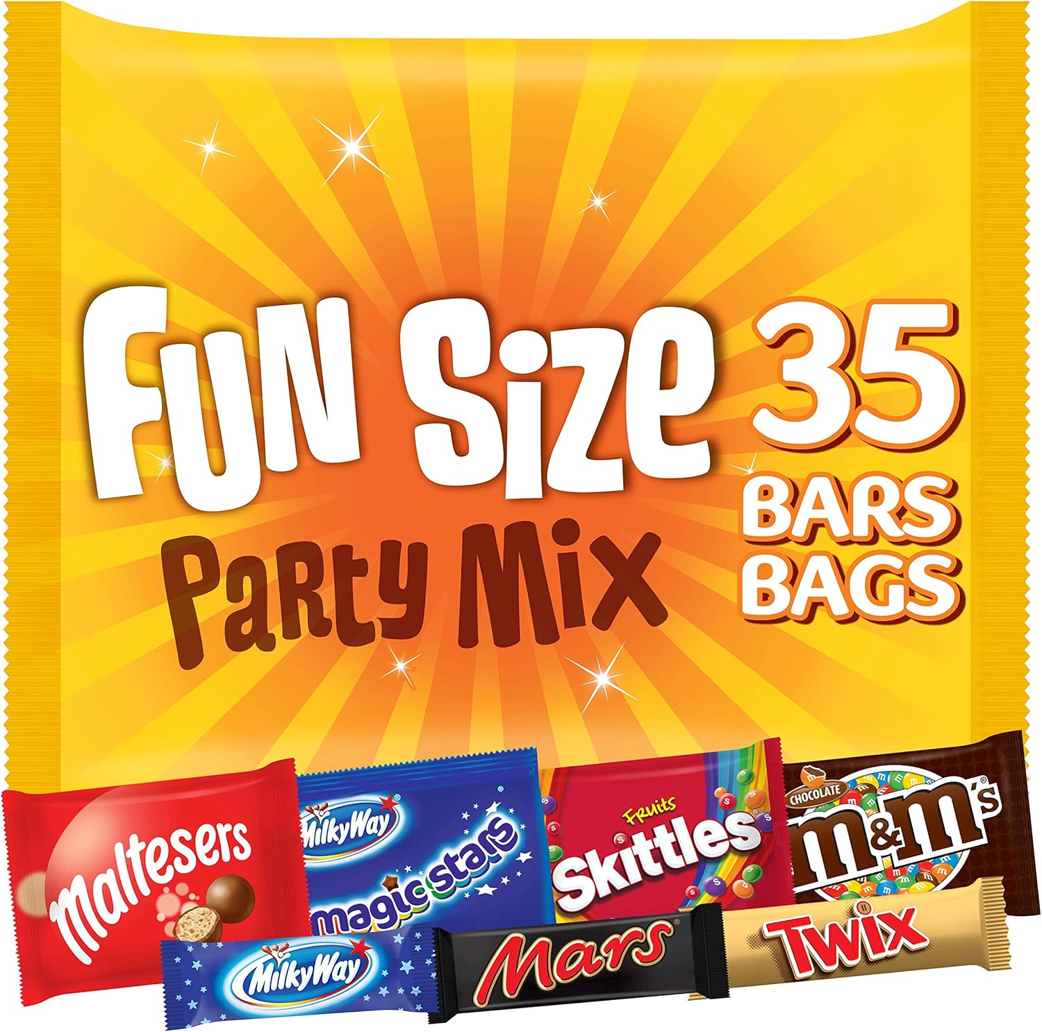 Variety Funsize Party Mix Chocolate Multipack, 650 g (35 pieces