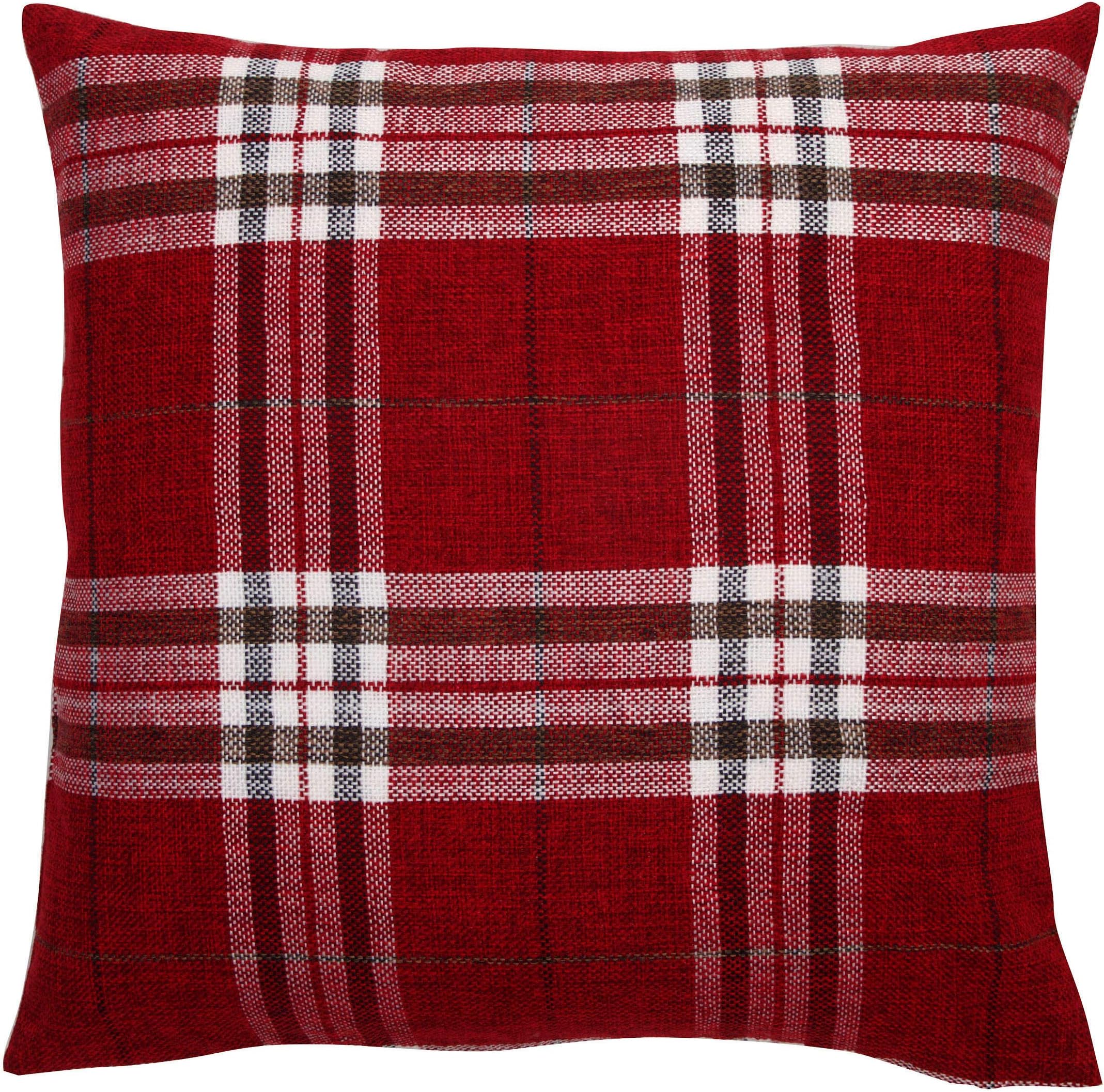 Red Tartan Check Cushion Cover Regular 18 inch (45 cm) or Large 22 inch (55 cm) (22" x 22")