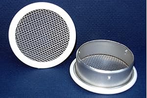 MAURICE FRANKLIN 2.5" Round Open Screen Vent - White - Package of 4