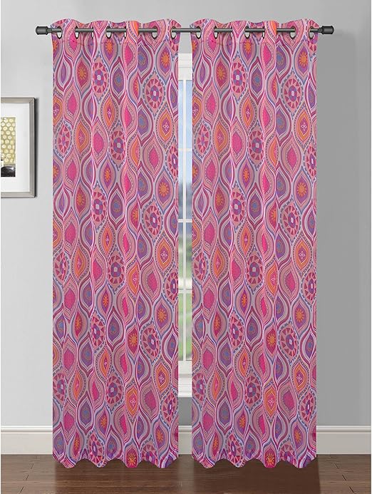 Amazon Com Window Elements Olina Printed Sheer Extra Wide 54 X 84