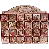 Vintage Santa Wooden Advent Calendar with Doors from Primitives by Kathy