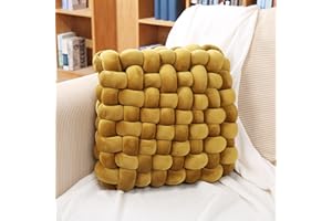 Awcvire Knot Throw Pillow Home Decoration Cushion, Home Office Sofa Room Decor Yard for Boys Girls, Multicolor Selection Square Decorative Plush Cushion (L-4.7"×15.7"×17.7", Olive)