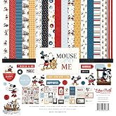 Echo Park Paper Mouse and Me Collection Kit Scrapbooking Kit with Twelve 12" x 12" Double Sided Papers and Element Sticker Sheet