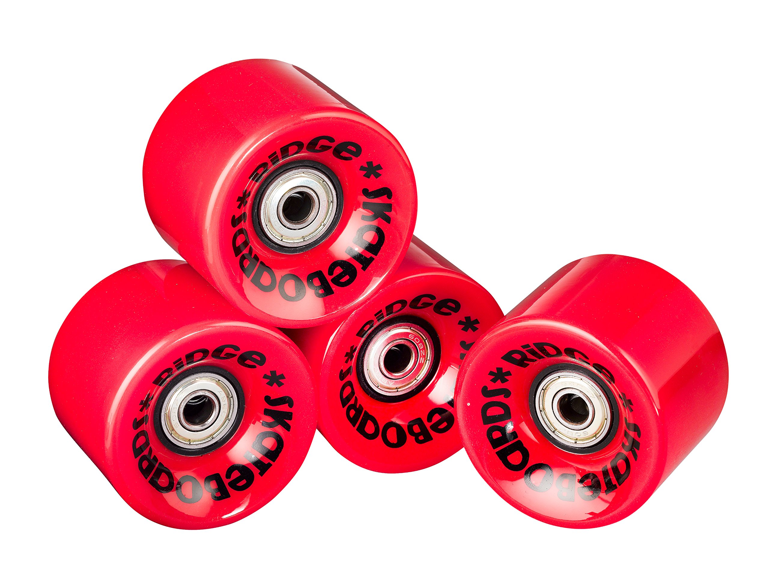 Ridge Skateboards Cruiser Skateboard Wheels - Red, 59 mm