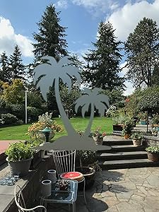 Palm Tree Glass Door Indicator Decals Glass Safety Stickers - 3 per Package - Keep Children Safe - Alert Birds, Dogs, Kids - Warn, Protect, Window Safety (Frosted Glass)