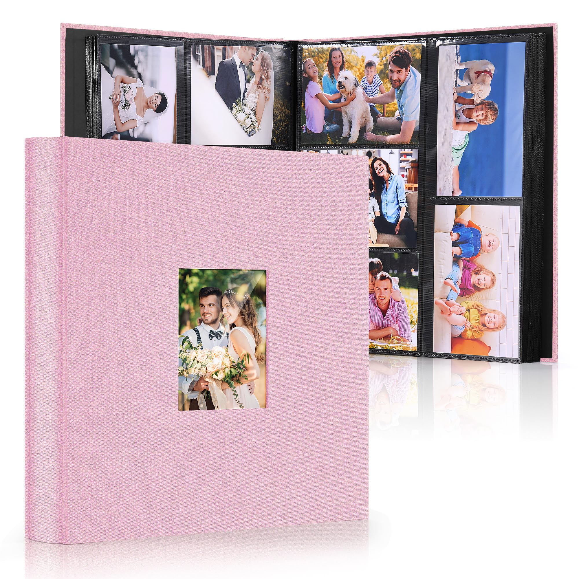 DazSpirit Photo Albums 6x4 Inch 600 Pockets Slip In, Customizable Linen Cover 10x15cm Photo Album, Large Capacity, Slip-in Pockets, Ideal for Wedding Albums, Family Photo Books and Travel Memories