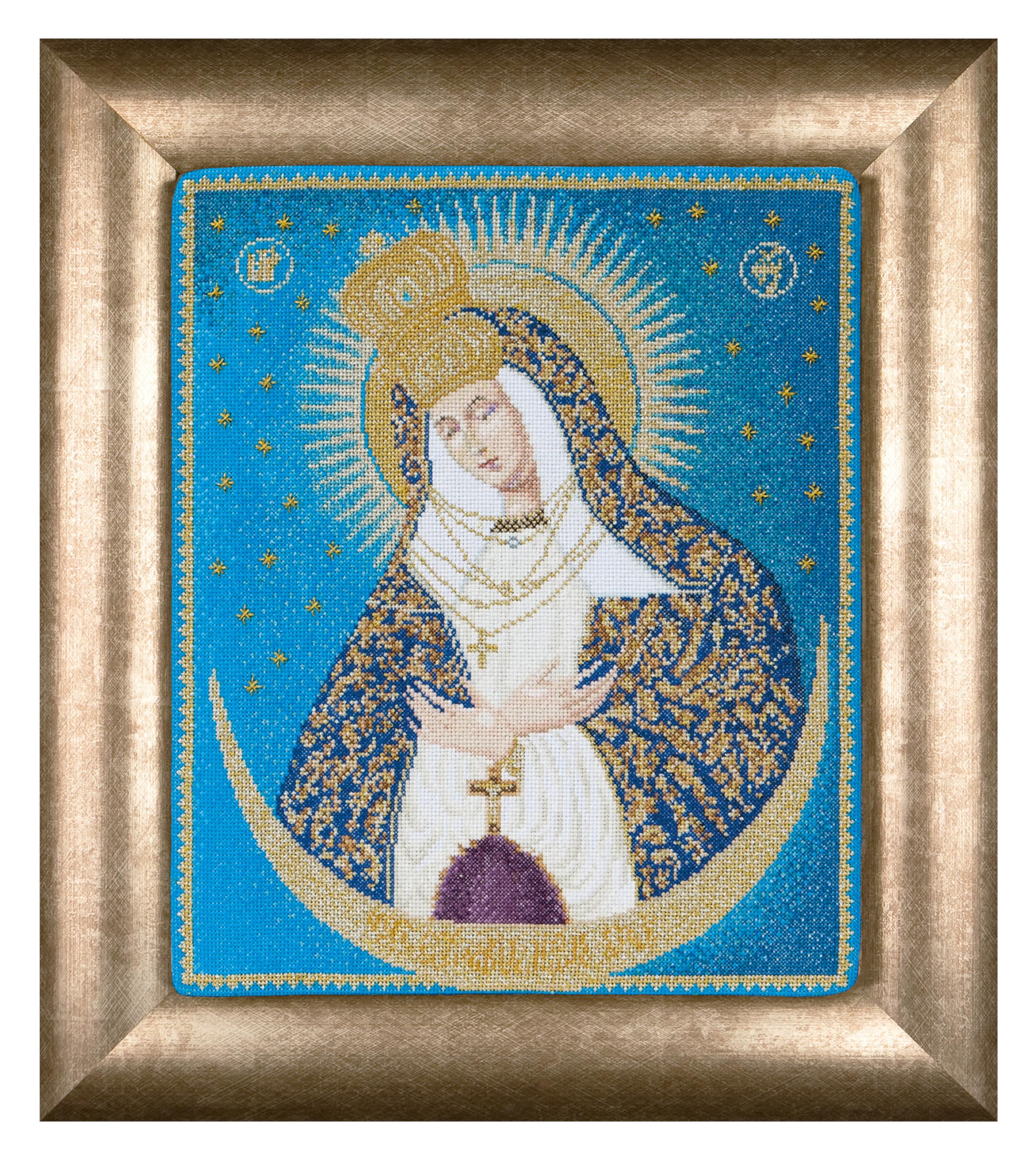 Thea Gouverneur - Counted Cross Stitch Kit - Our Lady of the Gate of Dawn - Aida - 18 Count - Embroidery Kit for Adults - DMC Embroidery Threads and Other Cross Stitch Supplies Included - 530A — image 1