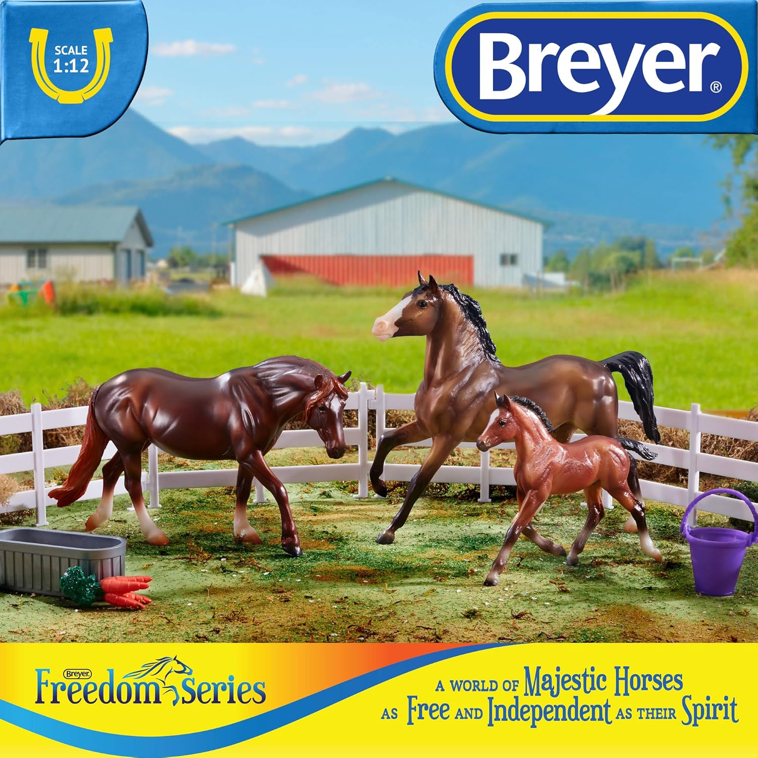 Breyer Classics 1/12 Model Horse Play Set - Pony Power - Image 4