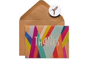 Papyrus Thank You Cards with Envelopes, Colorful Geometrics (16-Count)