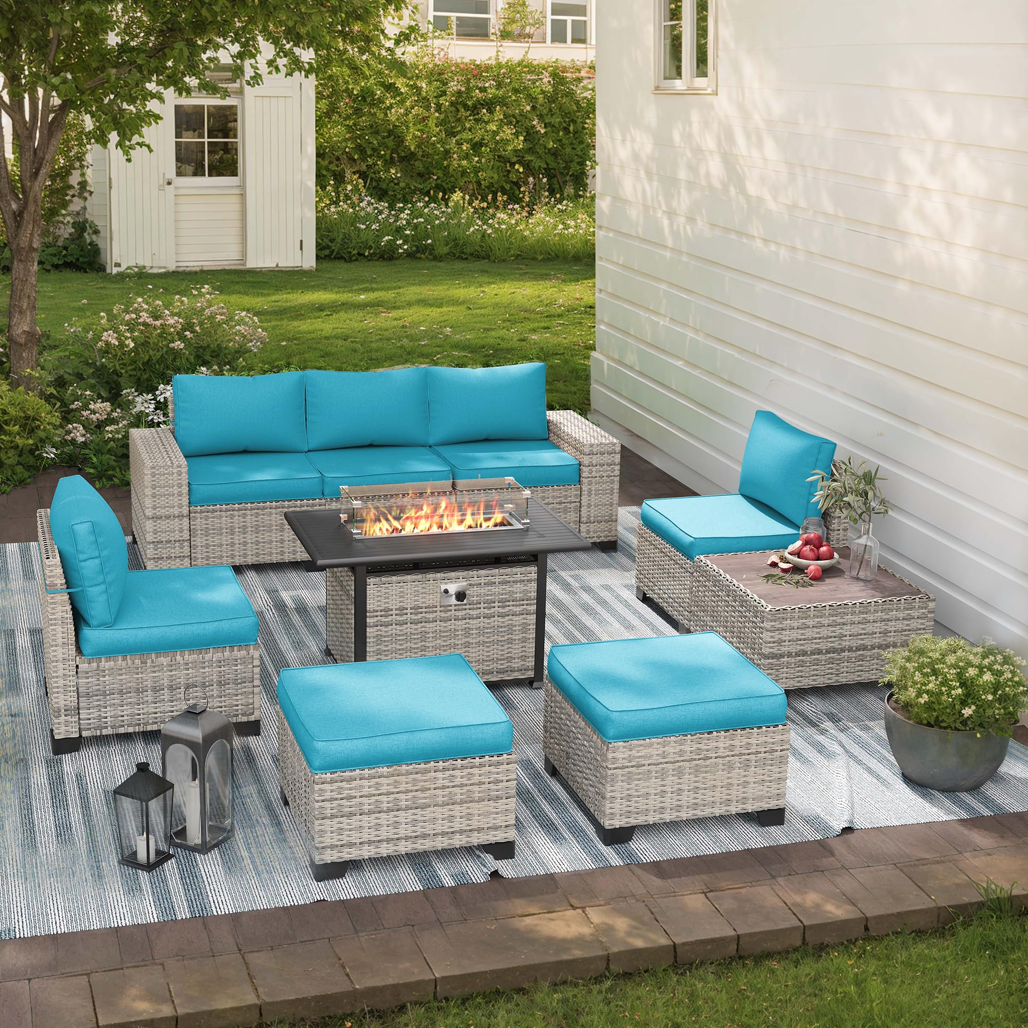 Muphyers 9-Piece Outdoor Patio Furniture Set with