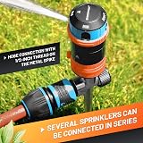 GRÜNTEK Circular Sprinkler on Metal Spike 30°-360° Large Area up to 452 m² view 6