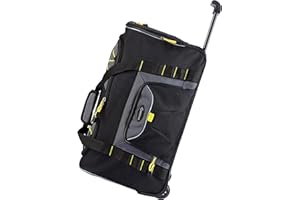 TPRC Sierra Madre II Upright Rolling Duffel Bag, Black/Gray, 21-Inch