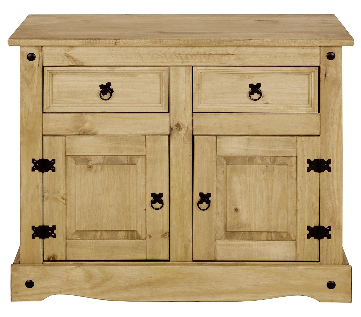 Corona Mexican Pine Large Sideboard 2 Drawers & 2 Doors Rustic