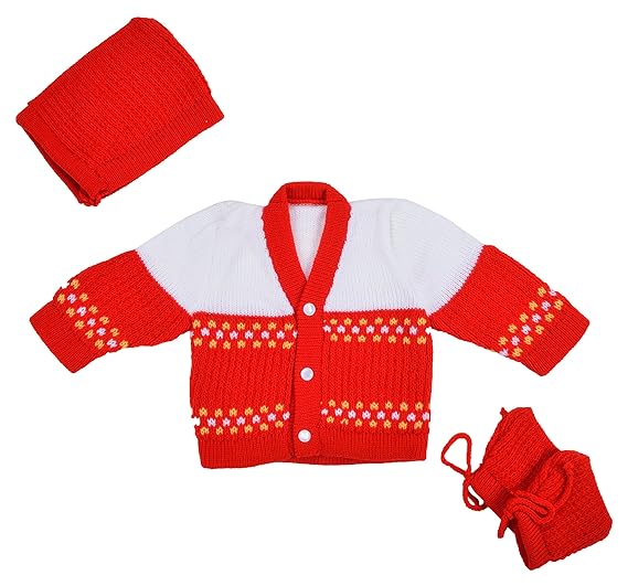 red infant sweater
