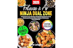 FRITEUSE À AIR NINJA DUAL ZONE - ÉDITION COULEUR: Le Grand Livre pour l’Air Fryer à Double Compartiment avec de Nombreuses Re