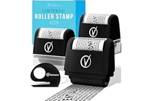 Identity Protection Roller Stamps Wide Kit, Secure Confidential ID Blackout Security, Anti Theft and Privacy Safety (Classy B