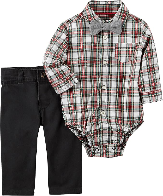 Carter's Baby Boys' 3 Piece Plaid Dress Me up Set Clothing