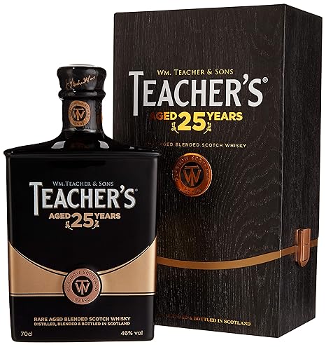Teacher's 25 Years Old Rare Aged Blended Scotch mit Geschenkverpackung Whisky (1 x 0.7 l)