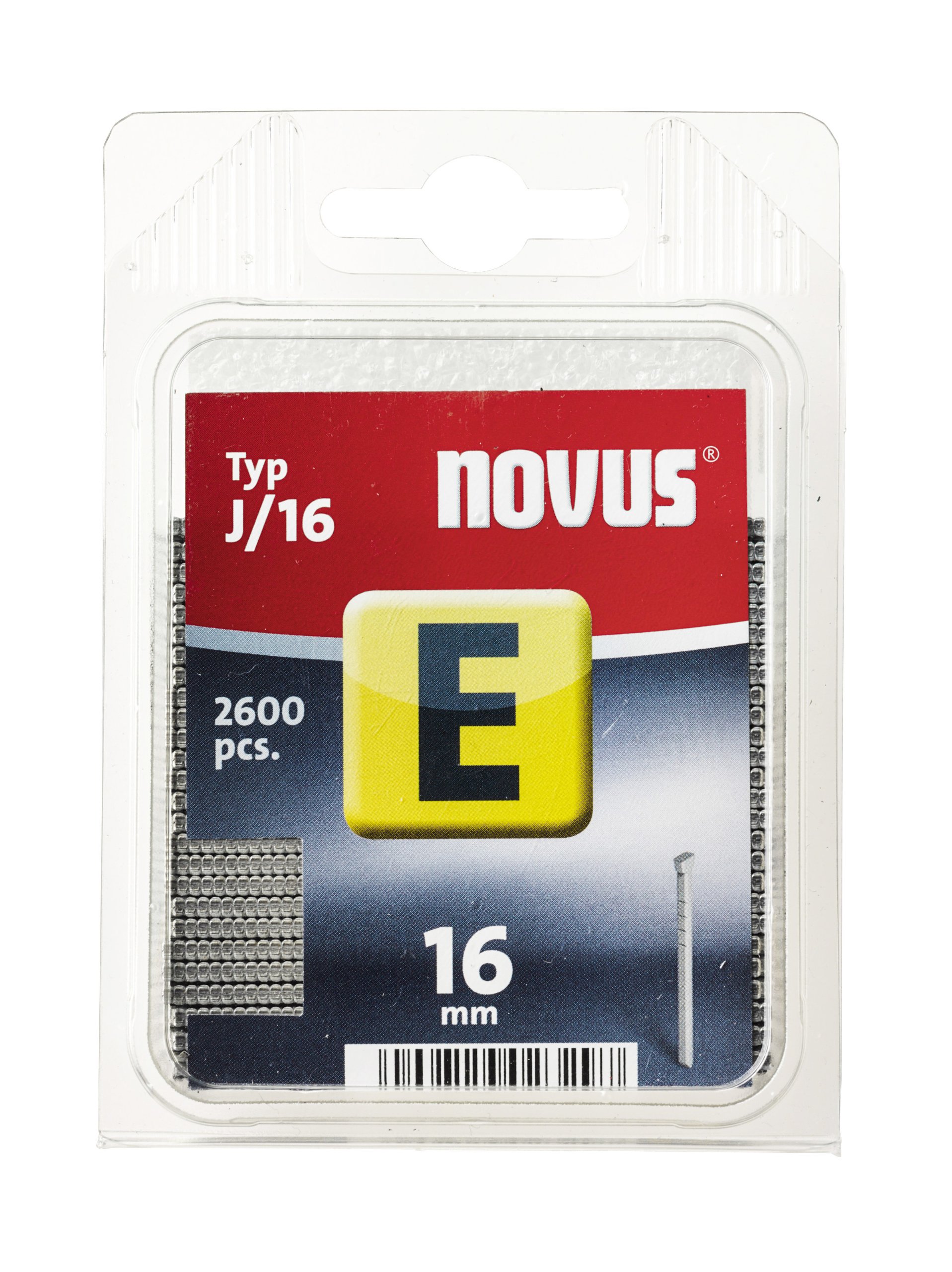 Novus 023297 "E Typ J" Nails, 0 V, Silver, 16 mm, Set of 2600 Piece
