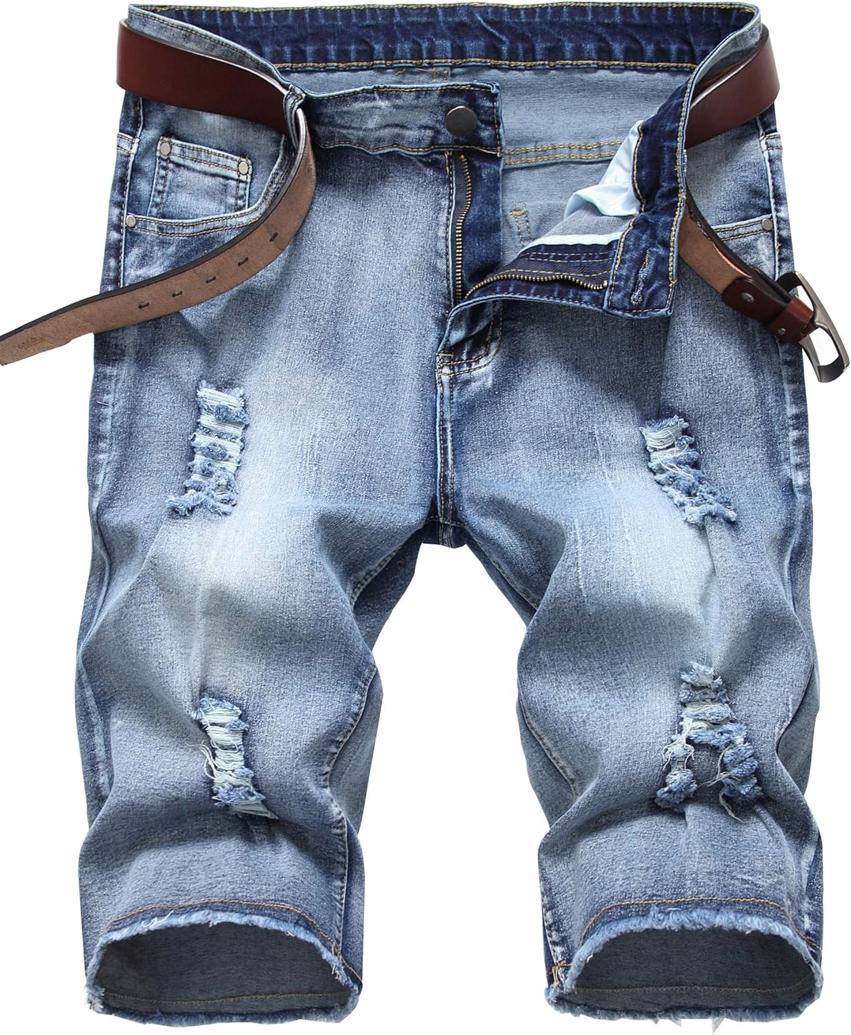 mens distressed shorts