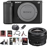 Sony Alpha ZV-E1 Camera with 28-60mm Lens (Black) Bundle | For Photography &amp; Video | Full-frame + 64GB Memory Card + Tripod + Cleaning Kit + Card Reader + Case + Photo Software