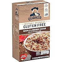 Quaker, Gluten Free Instant Oatmeal, Maple & Brown Sugar, 8 Ct