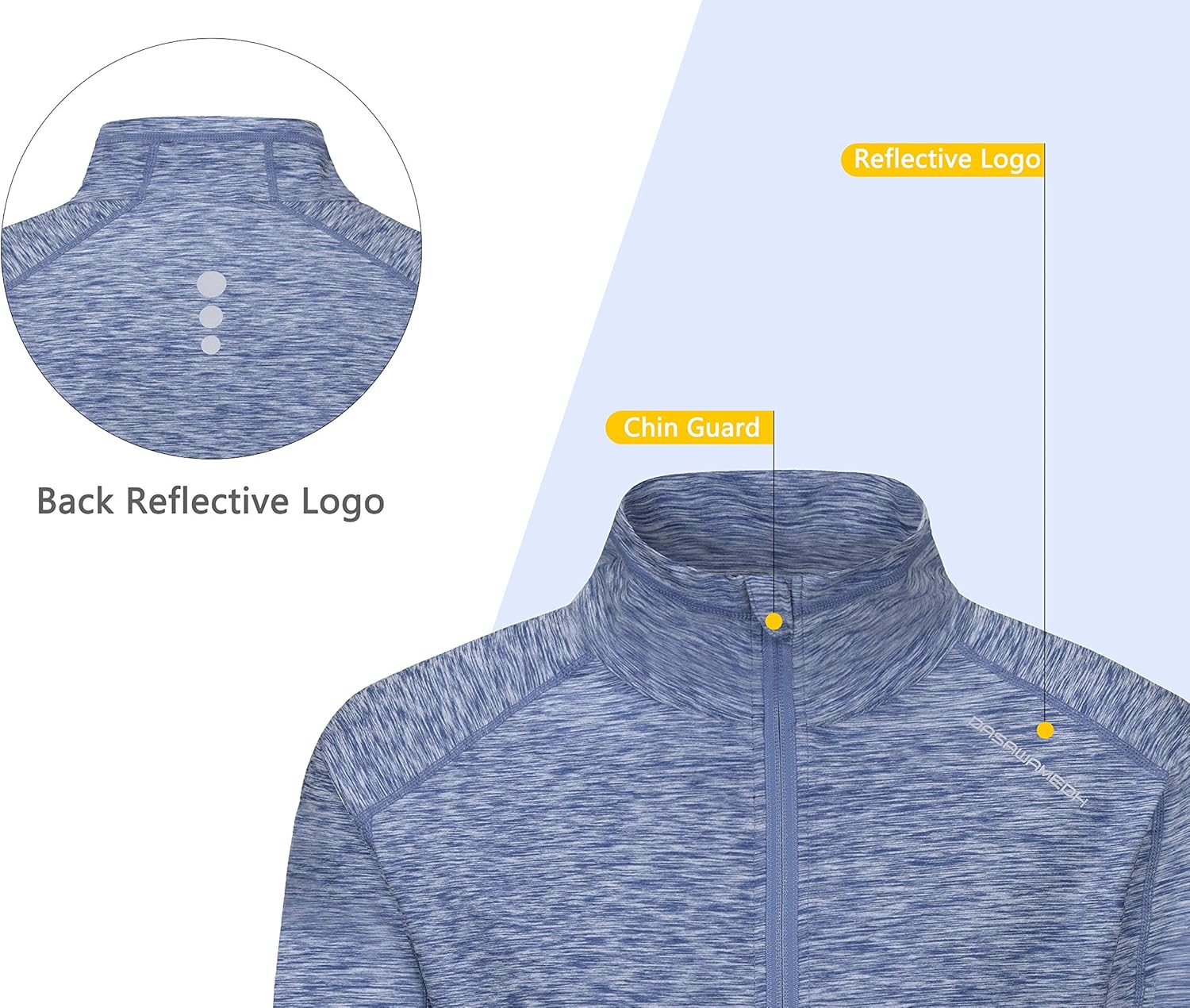 Dasawamedh Men's Running Sport Track Jacket Full Zip Workout Athletic Fitness Jackets for Training: Clothing