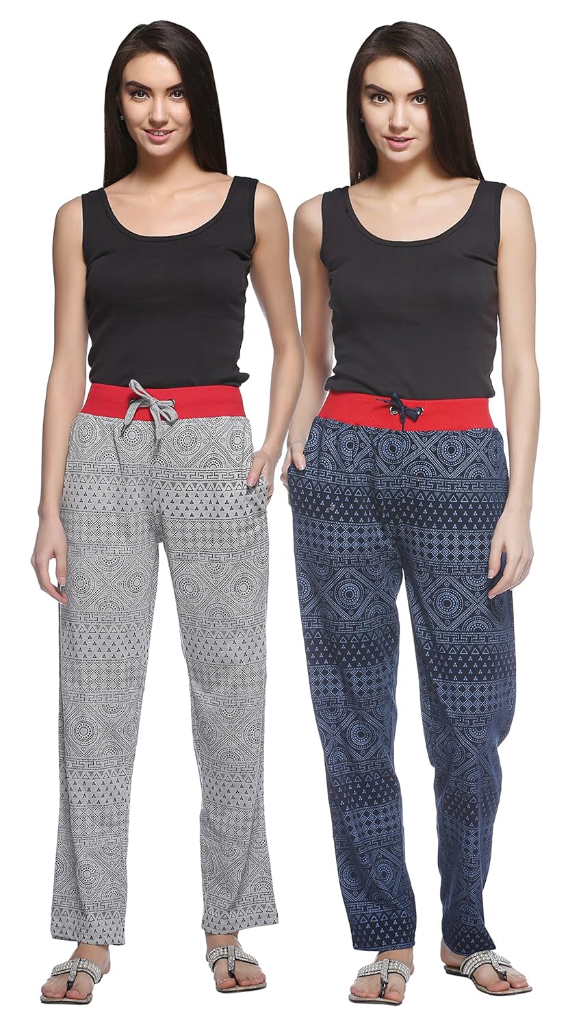shaun women's cotton track pants (pack of 2)