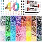 CyanHall Bedazzling Kit with 40 Colors, 32000 Pcs 3mm Flatback Rhinestones Resin Jelly Gems for Bedazzling, Rhinestone Kit wi