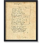 Poster Master Imagine Poster - John Lennon Print - Handwritten & Music Art - Gift for Men, Women & Musician - Decor for Living Room, Bedroom or Music Room - 8x10 UNFRAMED Wall Art