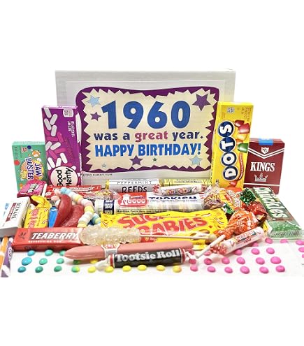 菓子 To ki candy Amazon.com : RETRO CANDY YUM ~ 1958 68th Birthday Gift Box