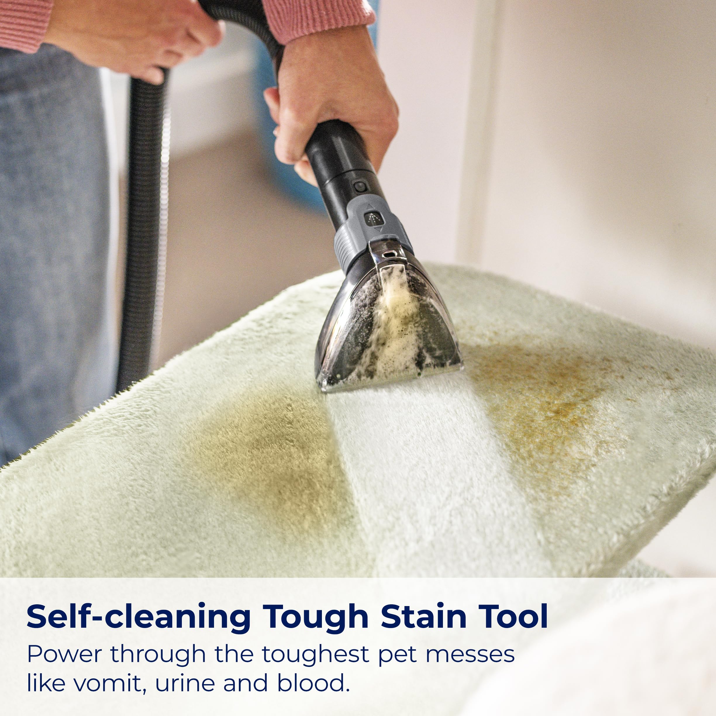 Bissell Little Green® Max Pet SmartMix Portable Carpet and Upholstery Deep Cleaner, Car/Auto Detailer, with SmartMix Technology, Self-Cleaning Tough Stain Tool and Pet Hair Removal Tool, 38572