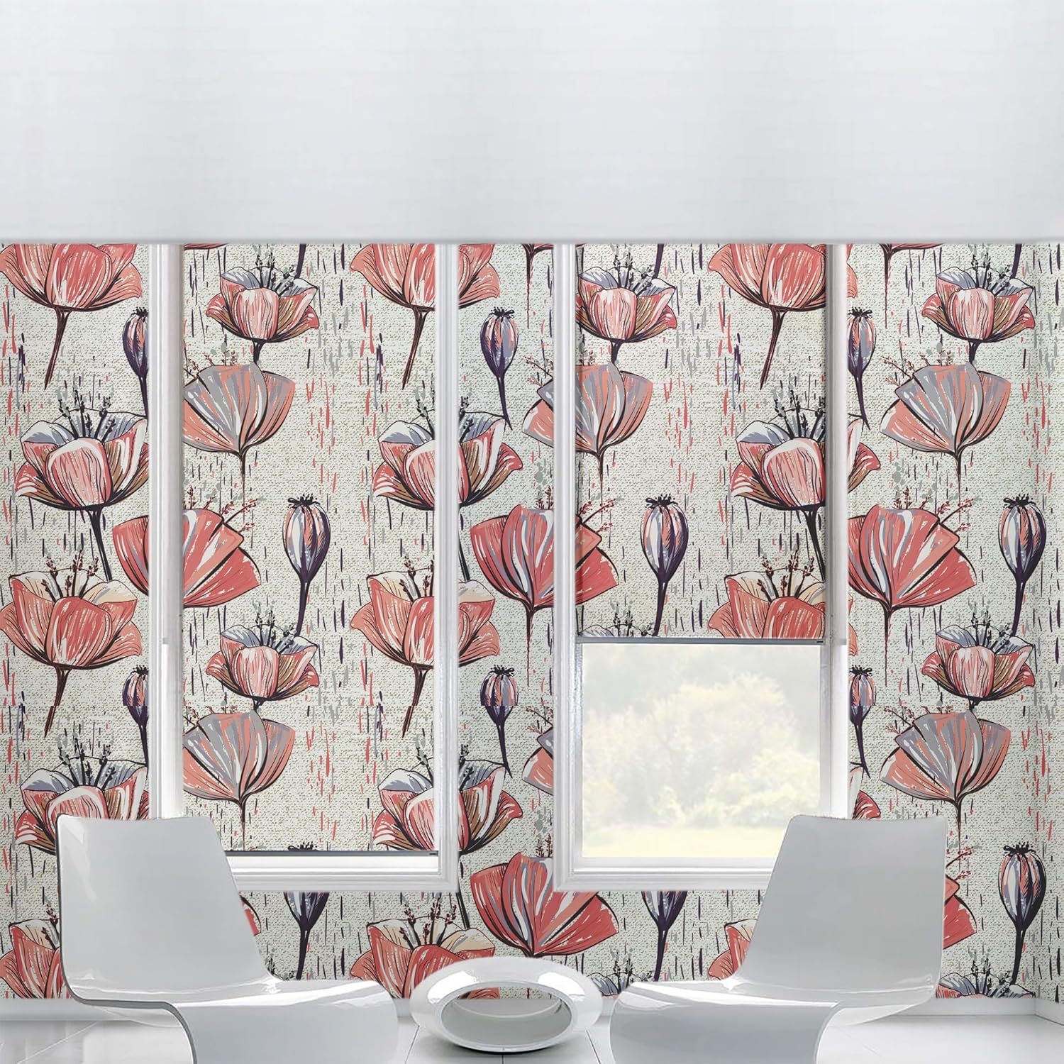 Watercolor Tulips Self Adhesive Wallpaper Wallsticker Pattern