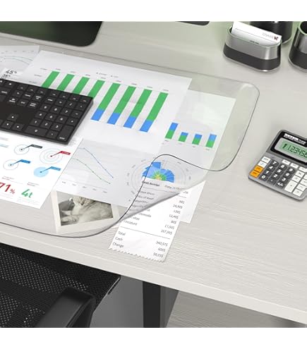 Premium Tempered Glass Desk Pad | 20 X 30 Desk North Macedonia - View #9