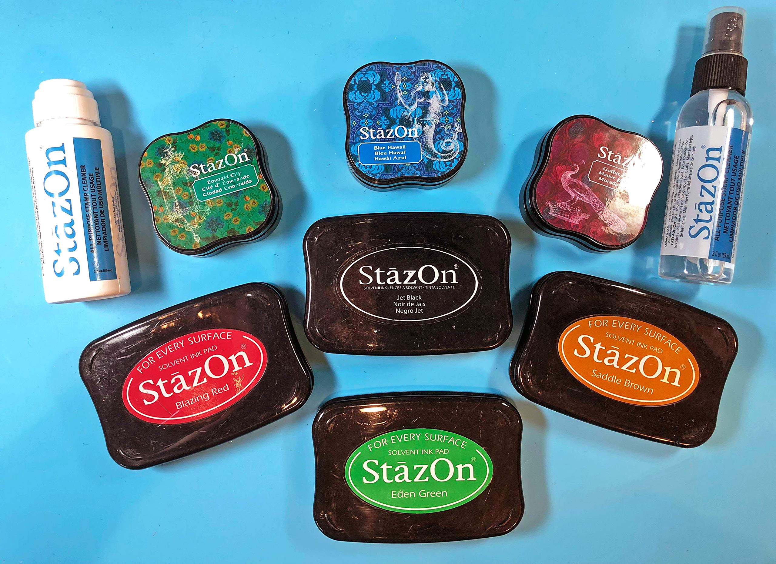 Tsukineko SZ000031 Full-Size StazOn Multi-Surface Inkpad, Jet Black