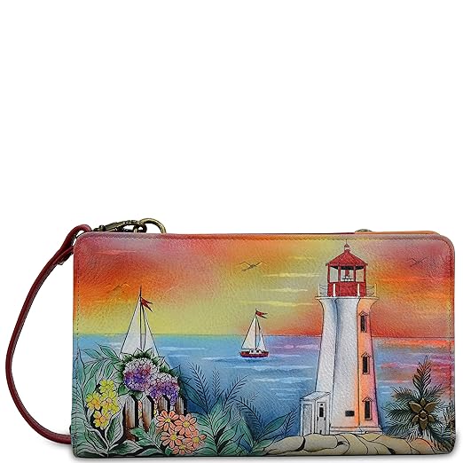 ANUSCHKA Damen Echte Leder-Organisator-Mappen | Handgemaltes