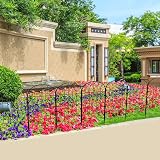 SARSTRY Decorative Garden Fence 10 Panels 3.3m Rustproof Metal Border view 7