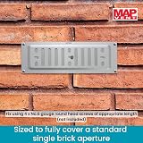 Map SAA Satin Anodized Aluminium Adjustable Air Vent 9x3 228mm x 76mm view 4