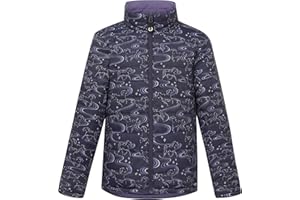 Kerrits Kids Ride The Wind Reversible Quilted Equestrian Jacket – Warm Kids Horse Riding Coat for Winter, Fun Horse Print