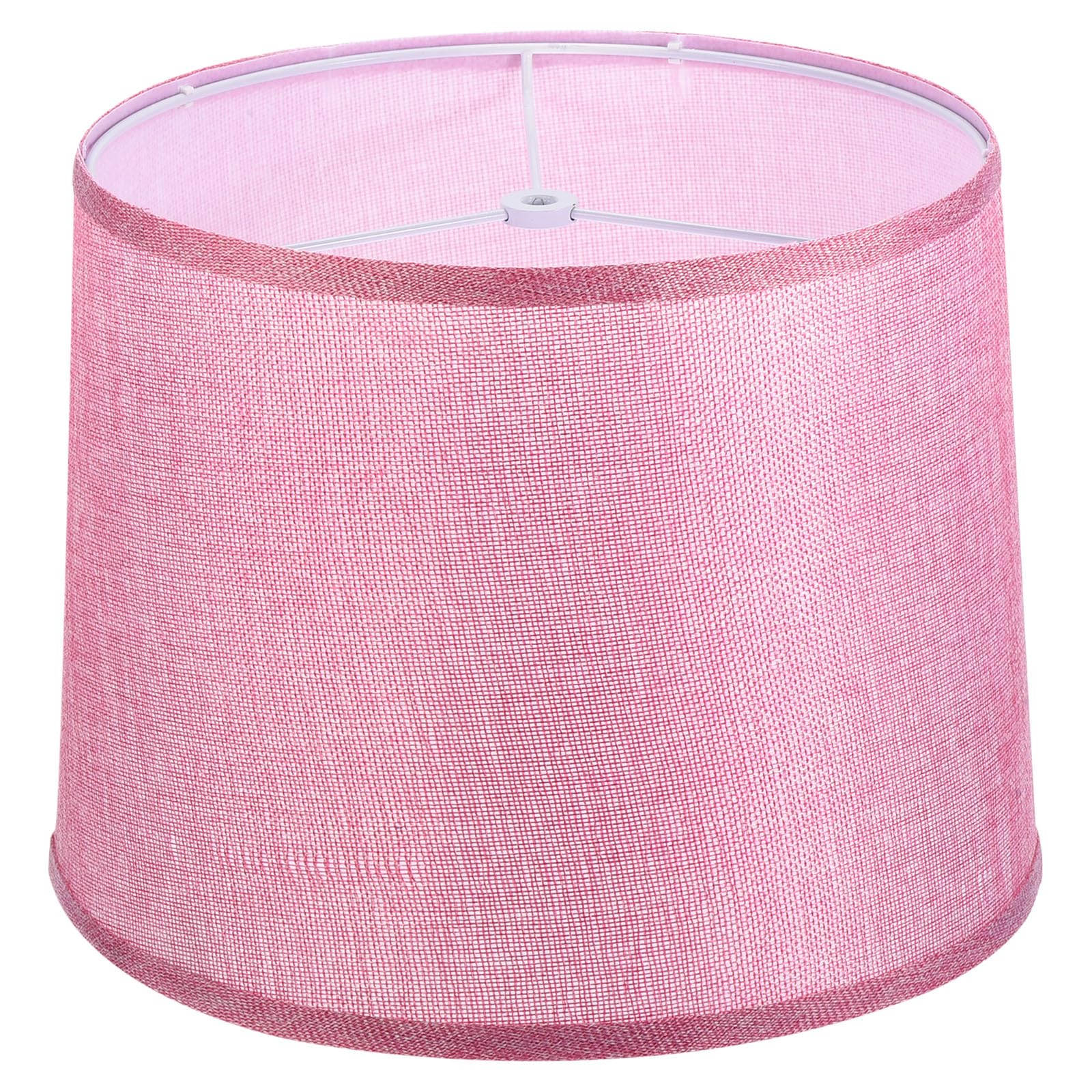PATIKIL Drum Lampshade for Table Lamps, 11.4" Top x 12.6" Bottom x 9.8" High Floor Lamp Shade Easy Assembly Medium Linen Lampshade for Table Lamps Floor Lamp, Pink