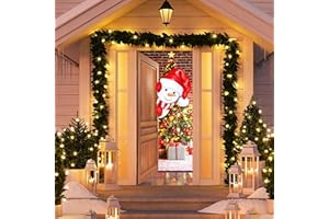 CYNOSA Christmas Snowman Door Cover Christmas Door Decorations Farmhouse Snowman Door Decor Christmas Door Covers Xmas Snowman Winter Party Outdoor Indoor Home Decor