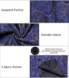 DiBanGu Mens Vest and Tie Set Formal Paisley