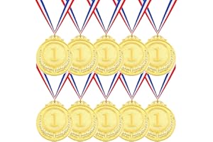 Swpeet Metal Gold Silver Bronze Award Medals with Ribbon, Olympic Style Winner Medals for Kids Children's Events, Classrooms,
