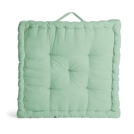 Buy Encasa Homes Square Floor Cushions 50 X 50 X 10 Cm Mint