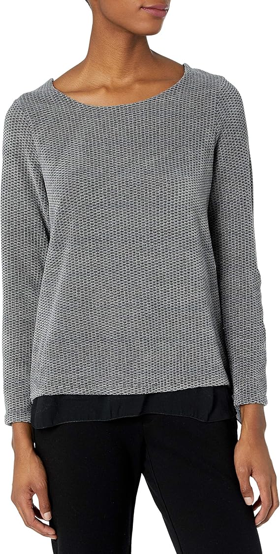 M Made in Italy Women's Layered Knit Sweater at Amazon Women’s Clothing store