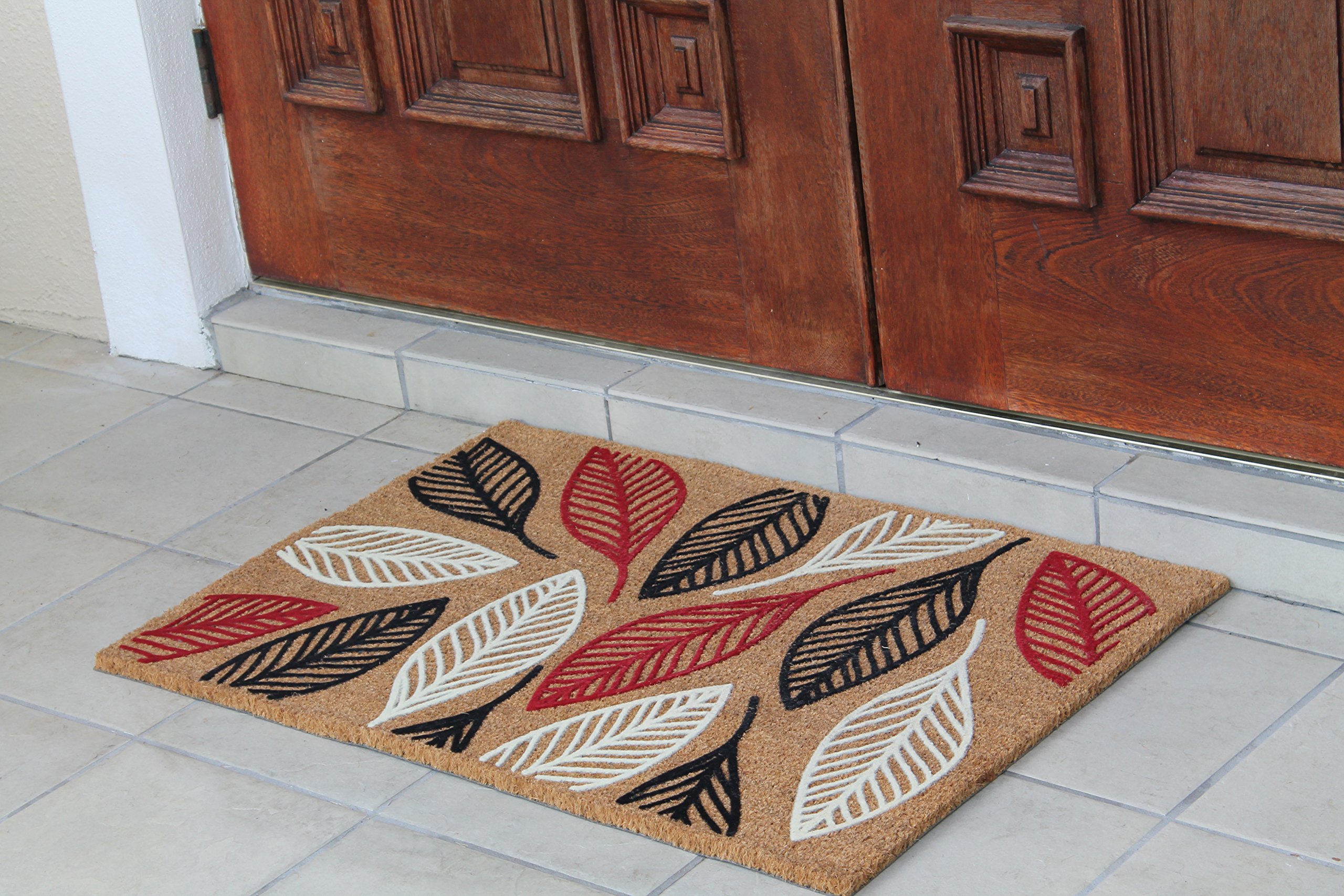A1 Home Collections First Impression Flocked Doormat, Vilfred Leaf Coir, eBay