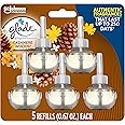 Glade Plugins Refill Air Freshener, Scented and Essential Oils for Home and Bathroom, Cashmere Woods, 3.35 Fl Oz, 5 Count